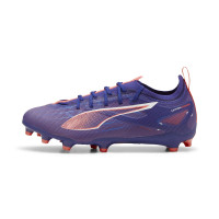 PUMA Ultra 5 Pro Gras / Kunstgras Voetbalschoenen (MG) Kids Paars Wit