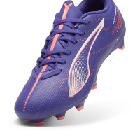 PUMA Ultra 5 Play Gazon Naturel Gazon Artificiel Chaussures de Foot (MG) Enfants Mauve Rose Clair Blanc