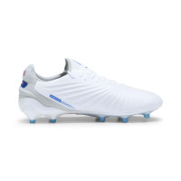 PUMA King Ultimate Gazon Naturel Gazon Artificiel Chaussures de Foot (MG) Femmes Blanc Bleu Rose Clair