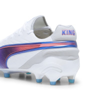 PUMA King Ultimate Gazon Naturel Gazon Artificiel Chaussures de Foot (MG) Femmes Blanc Bleu Rose Clair