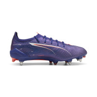 PUMA Ultra 5 Ultimate IJzeren-Nop Voetbalschoenen (SG) Paars Lichtroze Wit