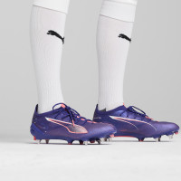 PUMA Ultra 5 Ultimate Crampons Vissés Chaussures de Foot (SG) Mauve Rose Clair Blanc