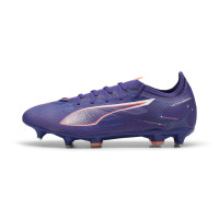 PUMA Ultra 5 Match Crampons Vissés Chaussures de Foot (SG) Mauve Rose Clair Blanc