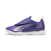 PUMA Ultra 5 Match V Chaussures de Foot en Salle (IN) Enfants Mauve Rose Clair Blanc