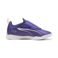 PUMA Ultra 5 Play V Chaussures de Foot en Salle (IN) Enfants Mauve Rose Clair Blanc