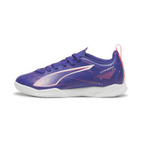 PUMA Ultra 5 Play Chaussures de Foot en Salle (IN) Enfants Mauve Rose Clair Blanc