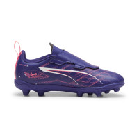 PUMA Ultra 5 Play V Gazon Naturel Gazon Artificiel Chaussures de Foot (MG) Enfants Mauve Rose Clair Blanc