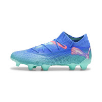 PUMA Future 7 Ultimate Gazon Naturel Gazon Artificiel Chaussures de Foot (MG) Femmes Bleu Turquoise Blanc