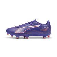 PUMA Ultra 5 Play Gazon Naturel Gazon Artificiel Chaussures de Foot (MG) Femmes Mauve Rose Clair Blanc