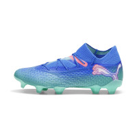 PUMA Future 7 Ultimate Gazon Naturel Gazon Artificiel Chaussures de Foot (MG) Bleu Turquoise Blanc