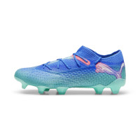 PUMA Future 7 Ultimate Low Gazon Naturel Gazon Artificiel Chaussures de Foot (MG) Bleu Turquoise Blanc