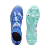 PUMA Future 7 Pro Crampons Vissés Chaussures de Foot (SG) Bleu Turquoise Blanc