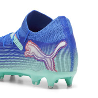 PUMA Future 7 Pro IJzeren-Nop Voetbalschoenen (SG) Blauw Turquoise Wit