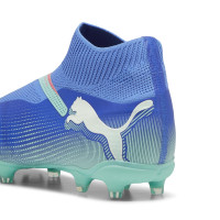 PUMA Future 7 Match+ Sans Lacets Gazon Naturel Gazon Artificiel Chaussures de Foot (MG) Bleu Turquoise Blanc