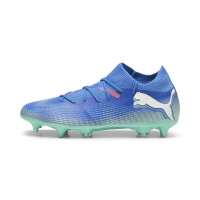 PUMA Future 7 Match Crampons Vissés Chaussures de Foot (SG) Bleu Turquoise Blanc