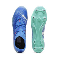 PUMA Future 7 Match Crampons Vissés Chaussures de Foot (SG) Bleu Turquoise Blanc