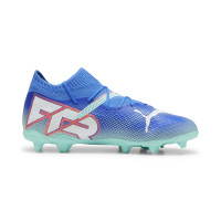 PUMA Future 7 Pro Gras / Kunstgras Voetbalschoenen (MG) Kids Blauw Turquoise Wit