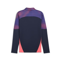 PUMA individualFINAL Survêtement 1/4-Zip Bleu Foncé Mauve Rose Clair