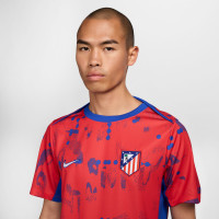 Nike Atletico Madrid Pre-Match Trainingsshirt 2024-2025 Rood Blauw Wit