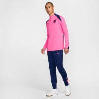 Nike Atletico Madrid Strike Survêtement 1/4-Zip 2024-2025 Rose Bleu Foncé