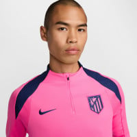 Nike Atletico Madrid Strike Survêtement 1/4-Zip 2024-2025 Rose Bleu Foncé