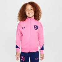 Nike Atletico Madrid Strike Survêtement à Capuche Full-Zip 2024-2025 Enfants Rose Bleu Foncé