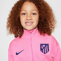 Nike Atletico Madrid Strike Survêtement à Capuche Full-Zip 2024-2025 Enfants Rose Bleu Foncé