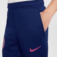 Nike Atletico Madrid Strike Survêtement à Capuche Full-Zip 2024-2025 Enfants Rose Bleu Foncé