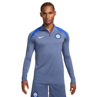 Nike Inter Milan Strike Survêtement 1/4-Zip 2024-2025 Gris-Bleu Bleu Beige