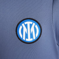 Nike Inter Milan Strike Haut d'Entraînement 1/4-Zip 2024-2025 Enfants Gris-Bleu Bleu Beige