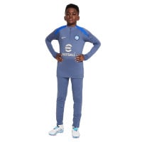 Nike Inter Milan Strike Trainingspak 1/4-Zip 2024-2025 Kids Grijsblauw Blauw Beige