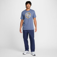 Nike Inter Milan Crest T-Shirt 2024-2025 Grijsblauw Goud