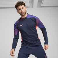 PUMA individualFINAL Survêtement 1/4-Zip Bleu Foncé Mauve Rose Clair