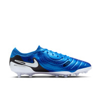 Nike Tiempo Legend 10 Elite Gazon Artificiel Chaussures de Foot (AG) Bleu Blanc Noir