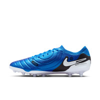 Nike Tiempo Legend 10 Elite Gazon Artificiel Chaussures de Foot (AG) Bleu Blanc Noir