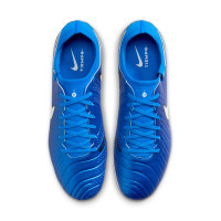 Nike Tiempo Legend 10 Pro Gras Voetbalschoenen (FG) Blauw Wit Zwart