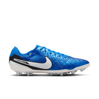 Nike Tiempo Legend 10 Pro Gazon Artificiel Chaussures de Foot (AG) Bleu Blanc Noir