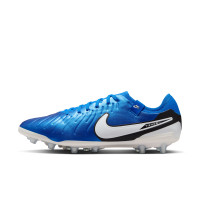 Nike Tiempo Legend 10 Pro Gazon Artificiel Chaussures de Foot (AG) Bleu Blanc Noir