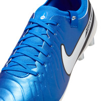 Nike Tiempo Legend 10 Pro Gazon Artificiel Chaussures de Foot (AG) Bleu Blanc Noir