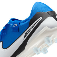 Nike Tiempo Legend 10 Pro Gazon Artificiel Chaussures de Foot (AG) Bleu Blanc Noir