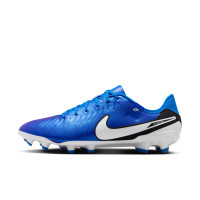 Nike Tiempo Legend 10 Academy Gazon Naturel Gazon Artificiel Chaussures de Foot (MG) Bleu Blanc Noir