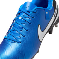 Nike Tiempo Legend 10 Academy Crampons Vissés Chaussures de Foot (SG) Anti-Clog Bleu Blanc Noir