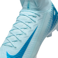 Nike Zoom Mercurial Superfly 10 Elite Gazon Naturel Chaussures de Foot (FG) Bleu Clair Bleu