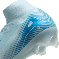 Nike Zoom Mercurial Superfly 10 Elite Gazon Naturel Chaussures de Foot (FG) Bleu Clair Bleu