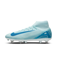 Nike Zoom Mercurial Superfly 10 Academy Crampons Vissés Chaussures de Foot (SG) Anti-Clog Bleu Clair Bleu