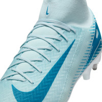 Nike Zoom Mercurial Superfly 10 Academy Crampons Vissés Chaussures de Foot (SG) Anti-Clog Bleu Clair Bleu