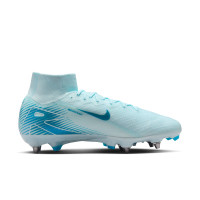 Nike Zoom Mercurial Superfly 10 Elite Crampons Vissés Chaussures de Foot (SG) Bleu Clair Bleu