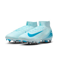 Nike Zoom Mercurial Superfly 10 Elite Crampons Vissés Chaussures de Foot (SG) Bleu Clair Bleu