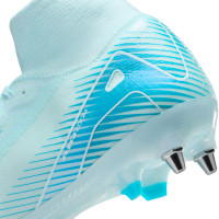 Nike Zoom Mercurial Superfly 10 Elite Crampons Vissés Chaussures de Foot (SG) Bleu Clair Bleu