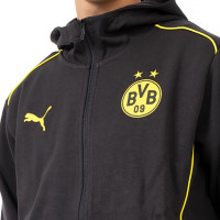 PUMA Borussia Dortmund Casuals Trainingspak Full-Zip 2024-2025 Zwart Geel